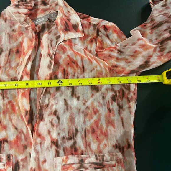 Closet Clearance Open front Vibrant Flowy Blouse/Cardigan - Picture 7 of 8